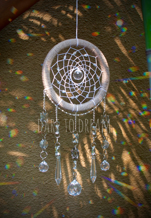 6” Boho suncatcher (5 lines of crystals) - Dare To Dream