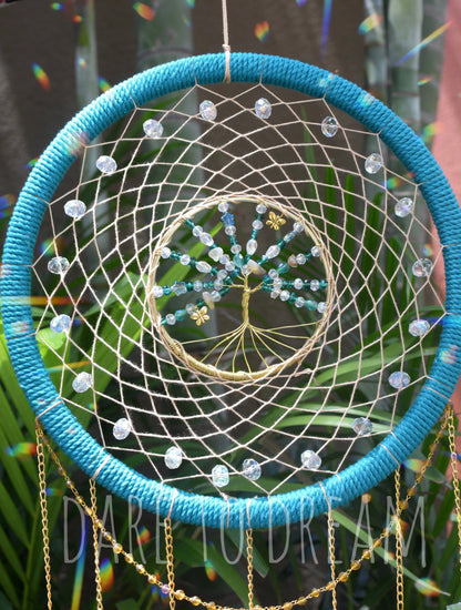 10" Teal Tree of life suncatcher - Dare To Dream