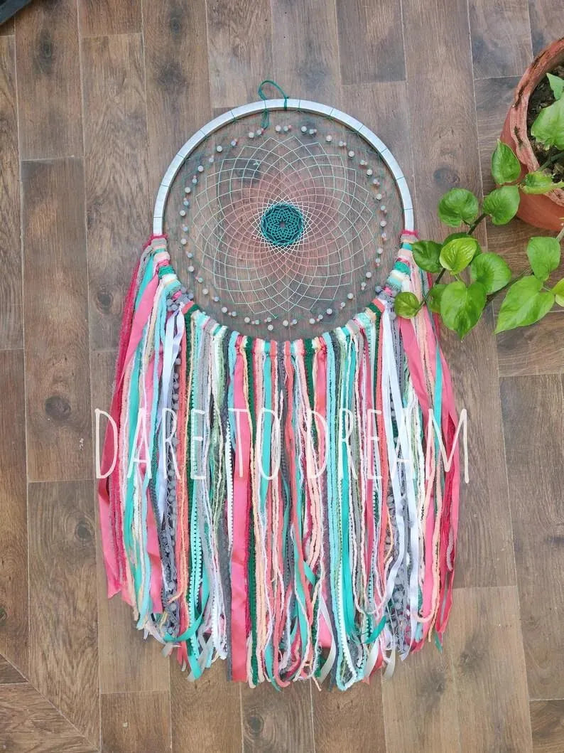 18" Coral Reef Authentic Web dreamcatcher - Dare To Dream