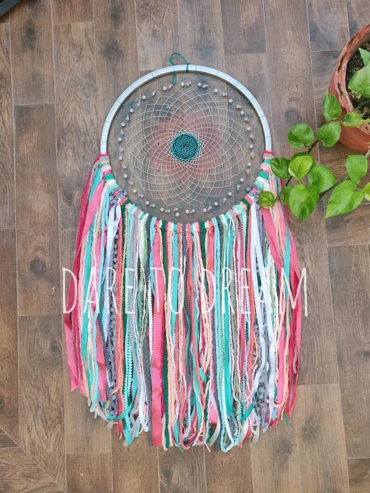 18 Inch Coral Reef Authentic Web dreamcatcher - Dare To Dream