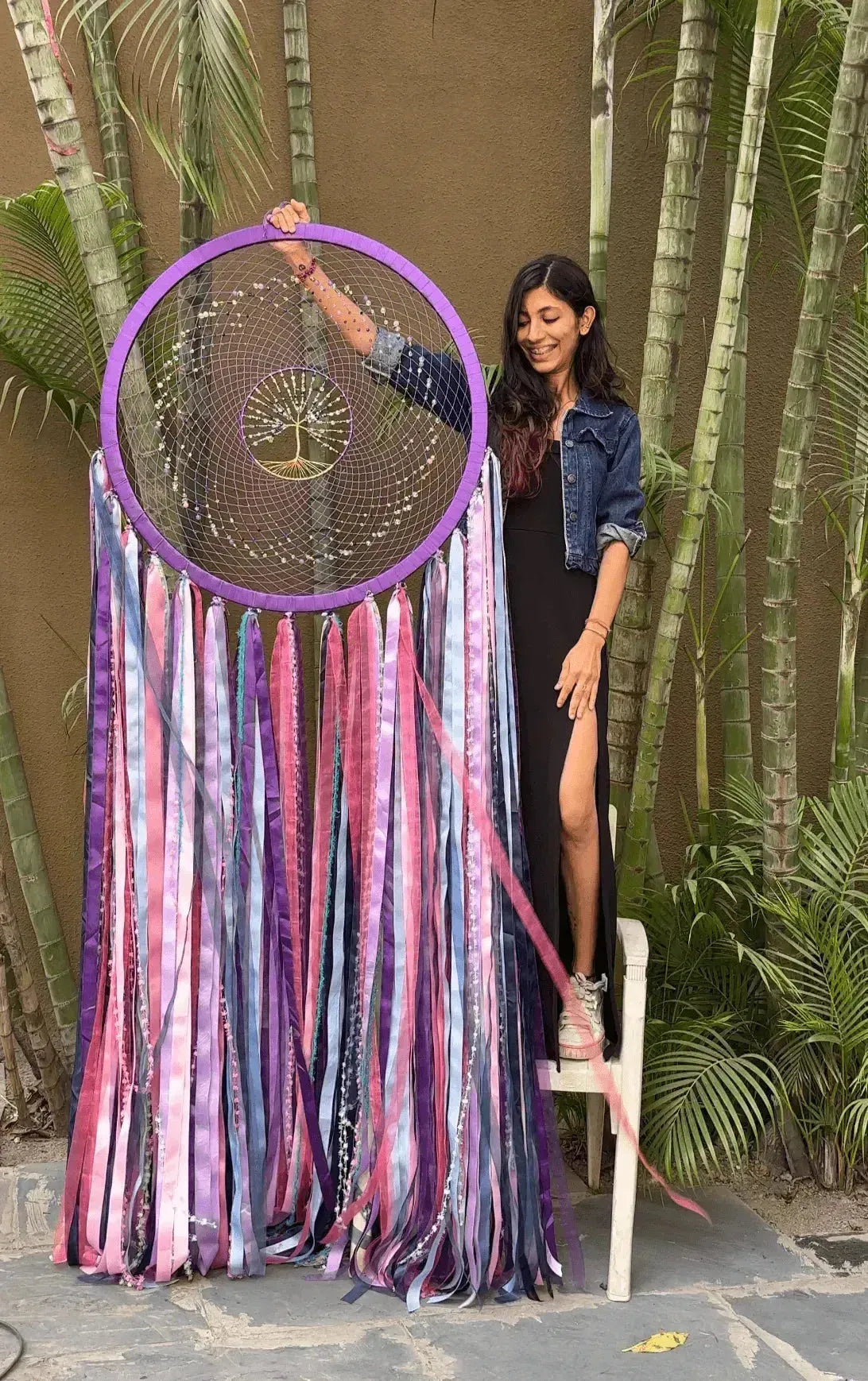 30” Huge Tree of Life Purple Dreamcatcher - Dare To Dream