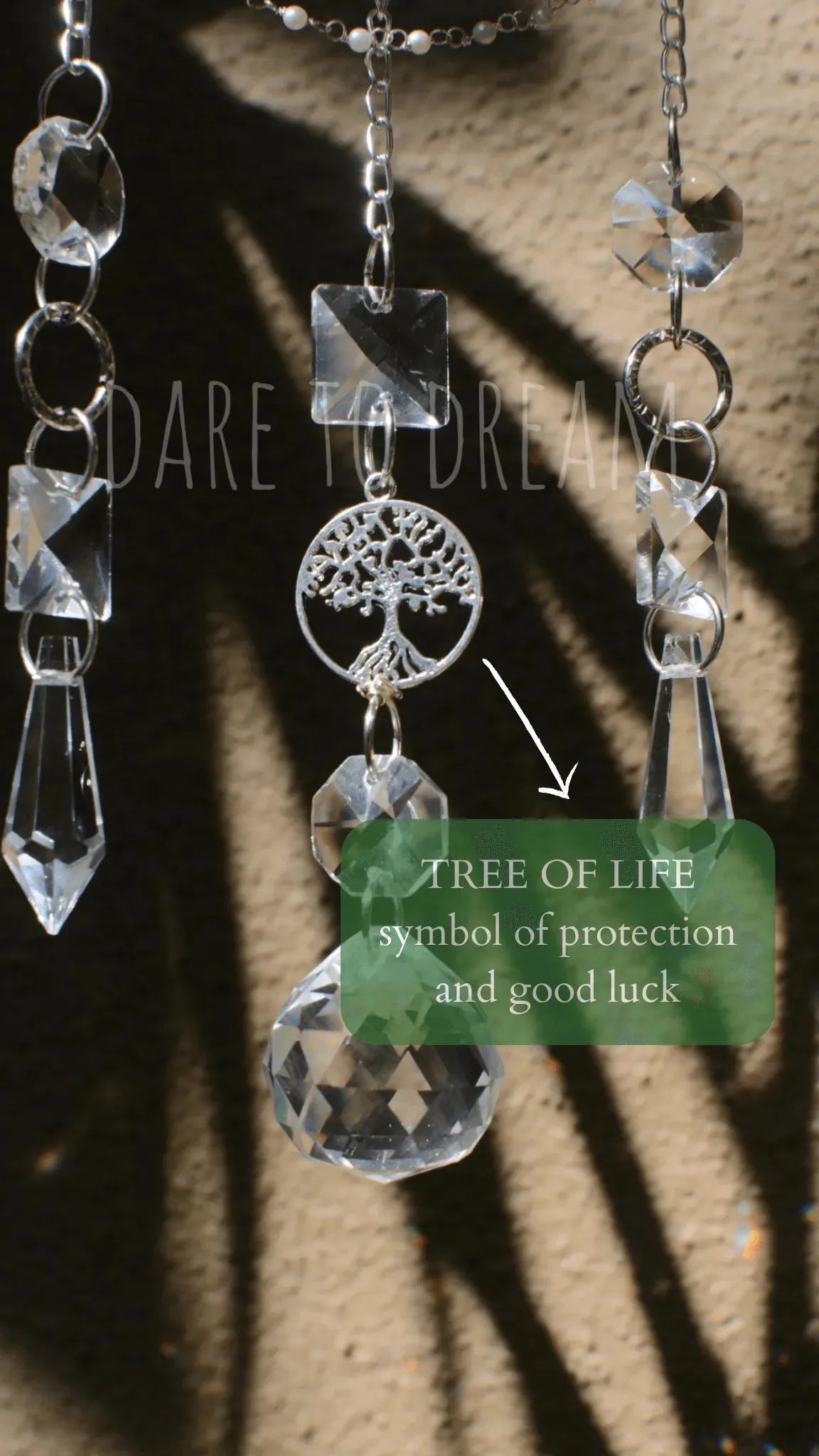 4" Black Suncatcher - Dare To Dream