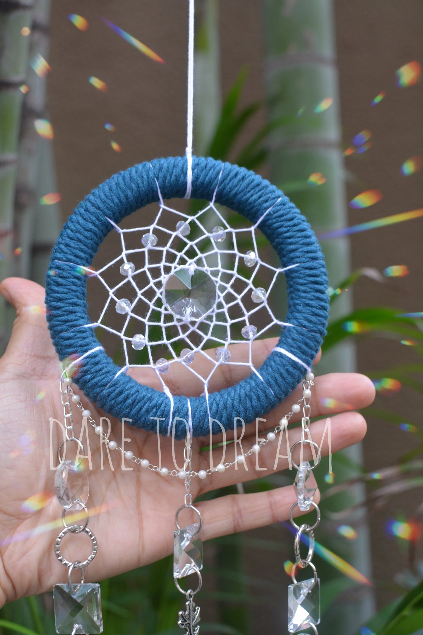4” Teal Blue Suncatcher - Dare To Dream