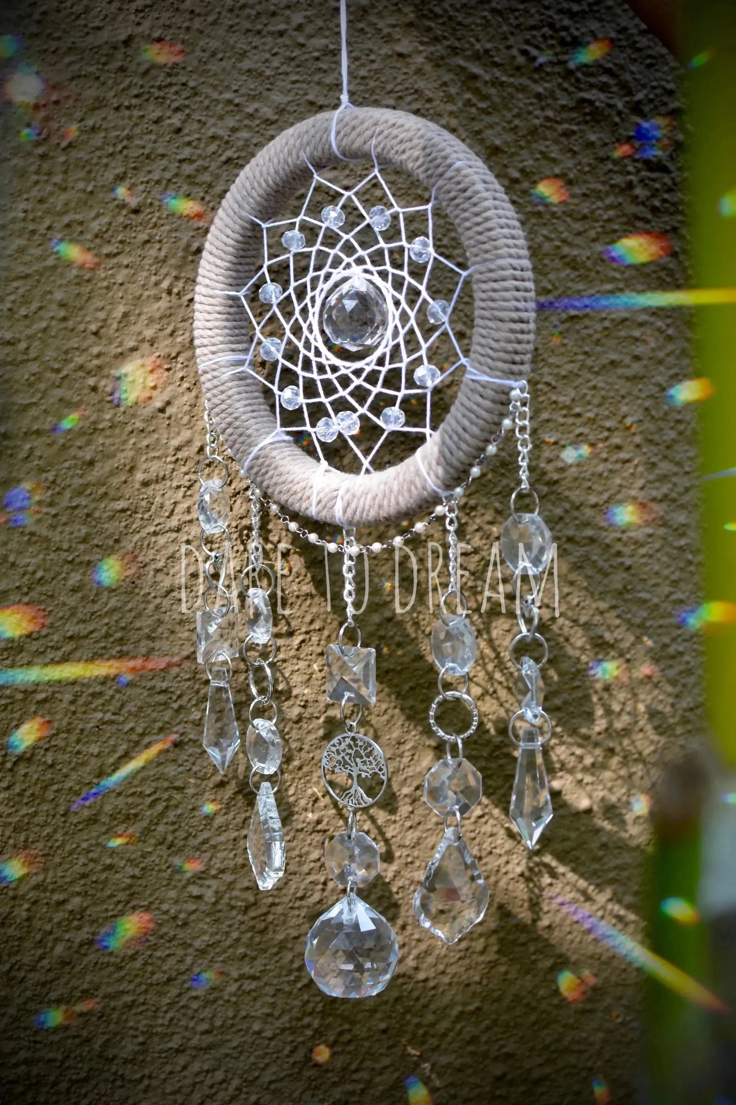 5" Boho Suncatcher (5 lines of crystals) - Dare To Dream