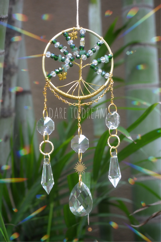 Tree of life Suncatcher - Green ( Mini Version )