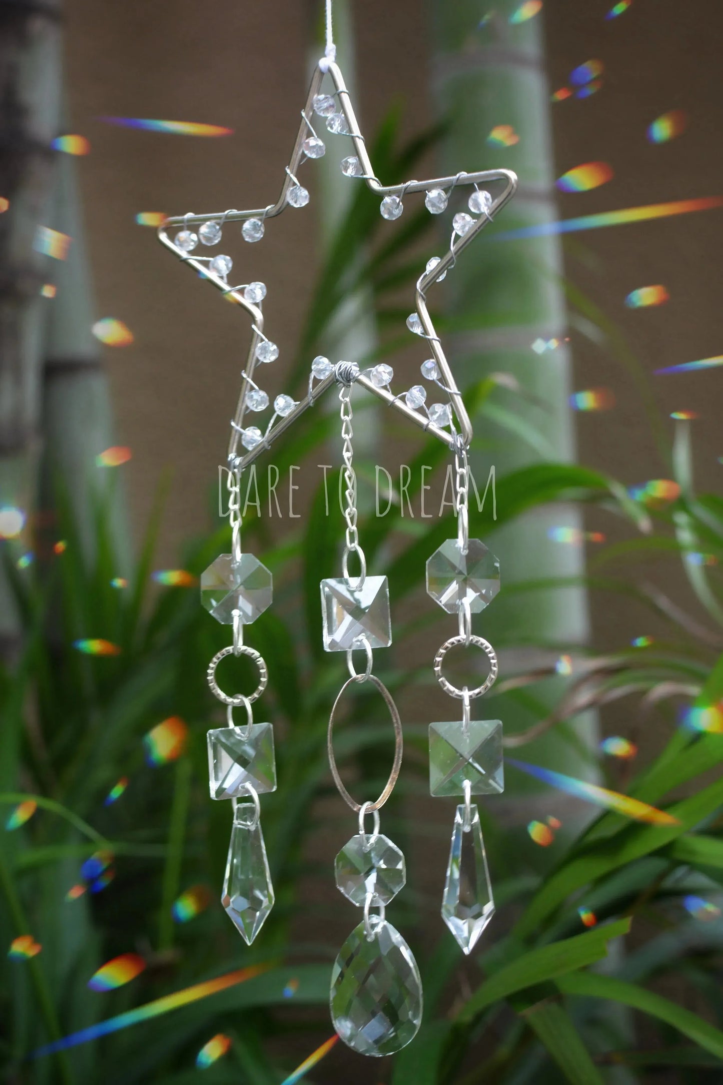 Silver Star Crystal Suncatcher