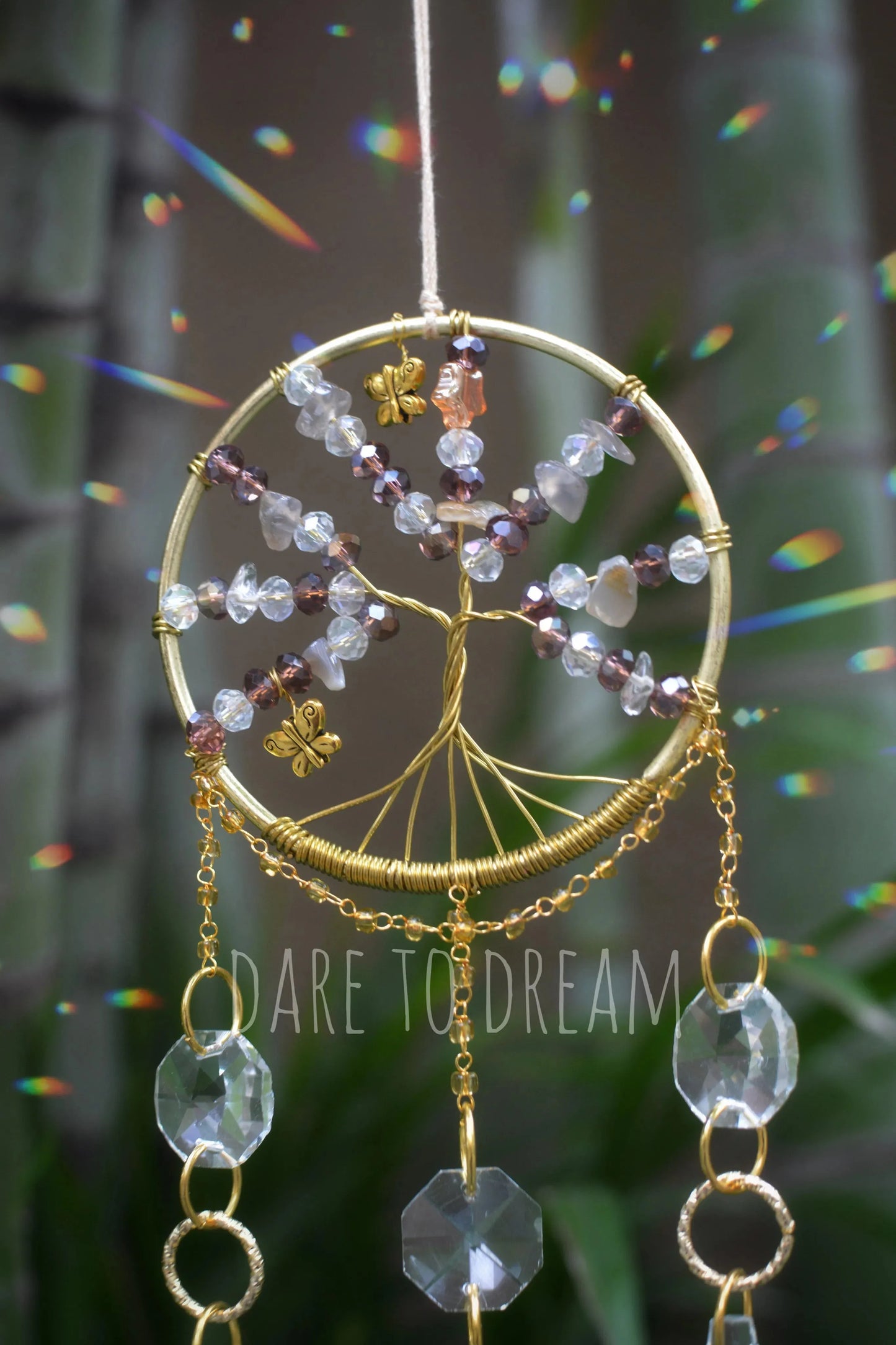 Tree of life Suncatcher - Burgundy ( Mini version )