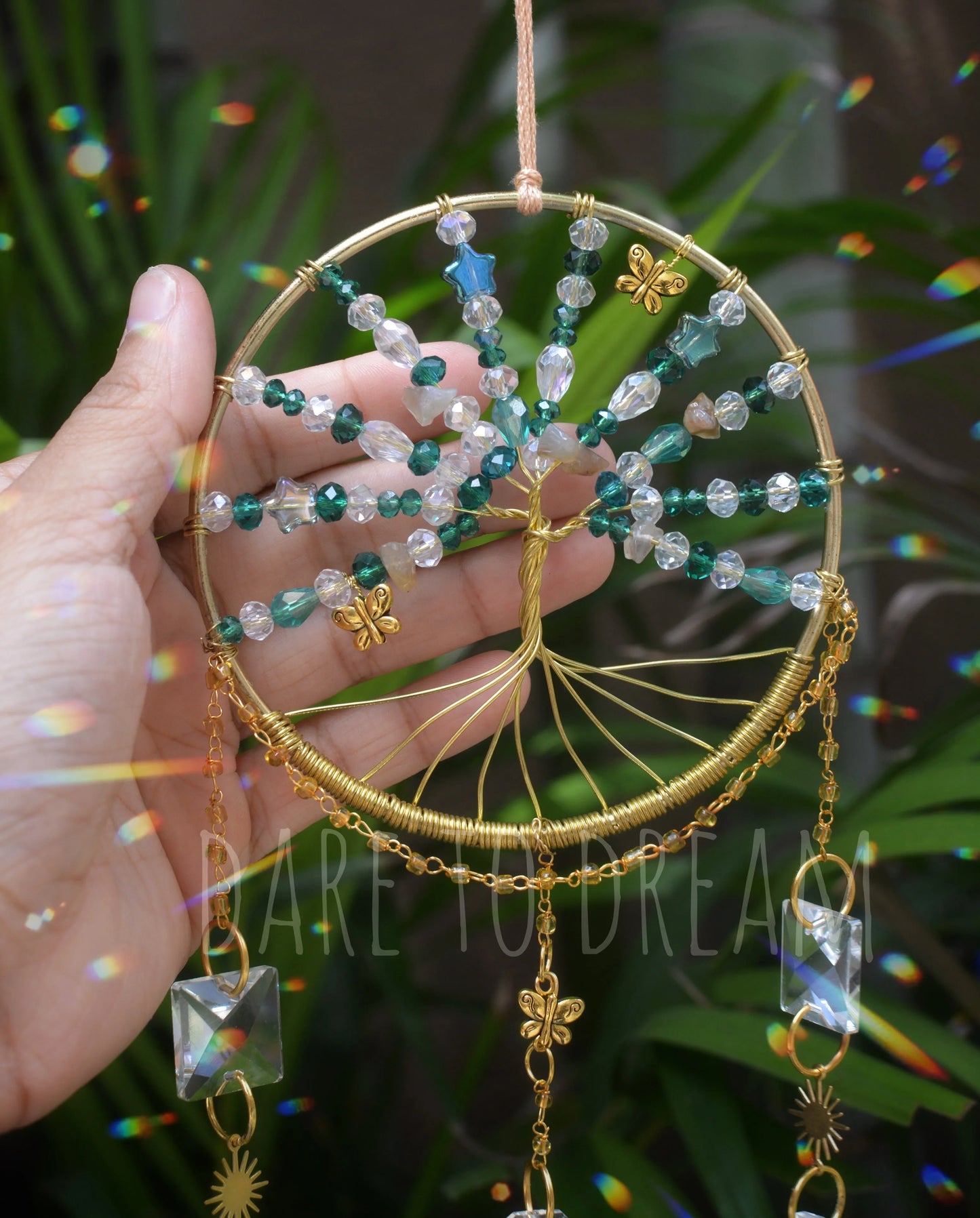 Tree of life Suncatcher - Teal