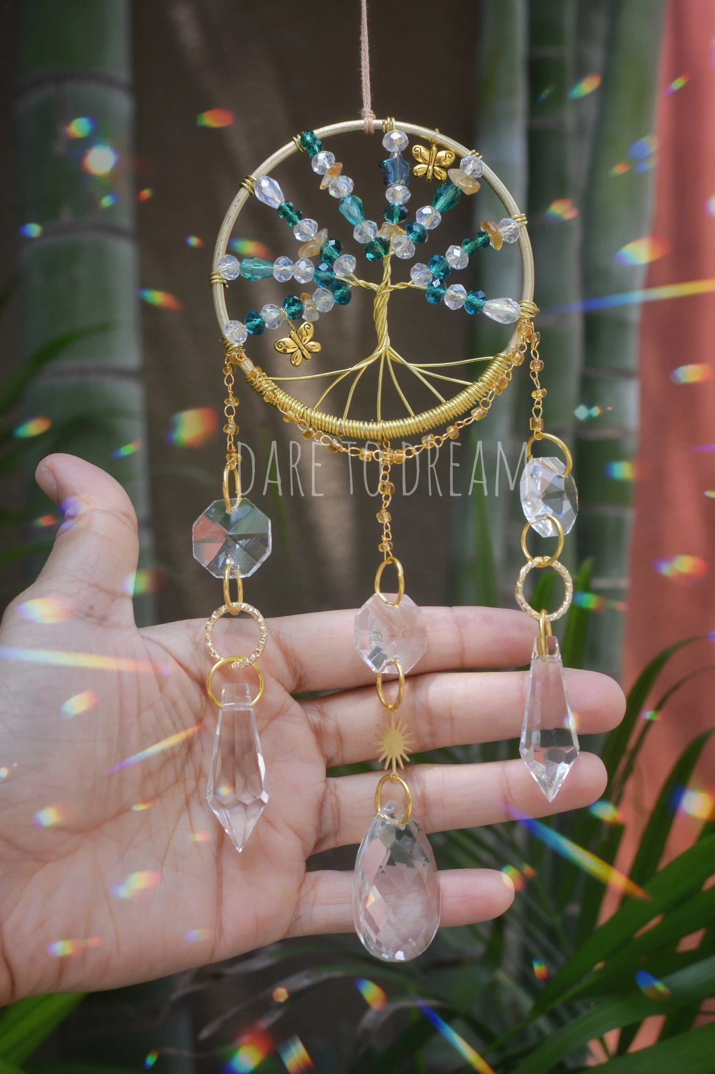 Tree of life Suncatcher - Teal ( Mini Version )