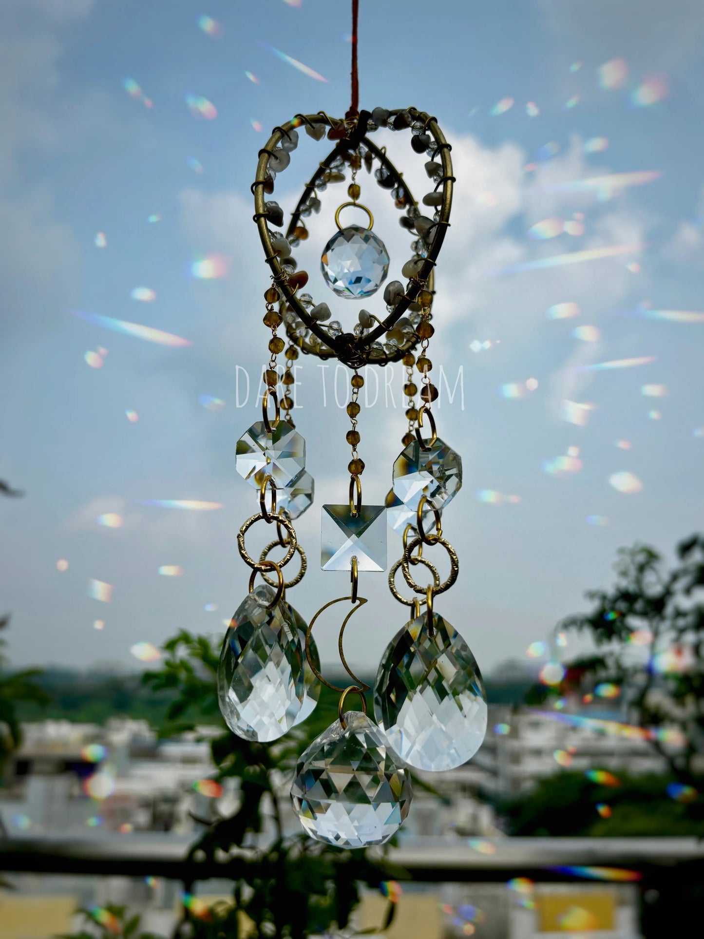 Crystal Golden Suncatcher ( Mini Version )