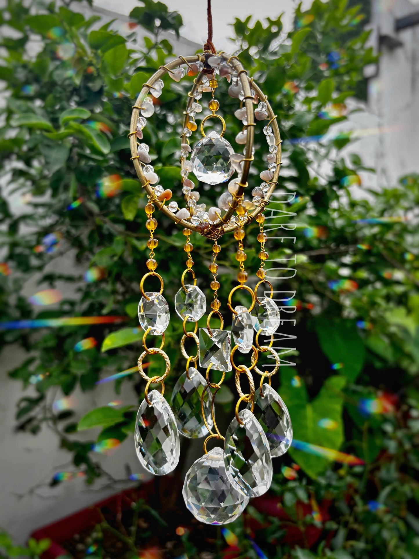 Crystal Golden Suncatcher ( Mini Version )