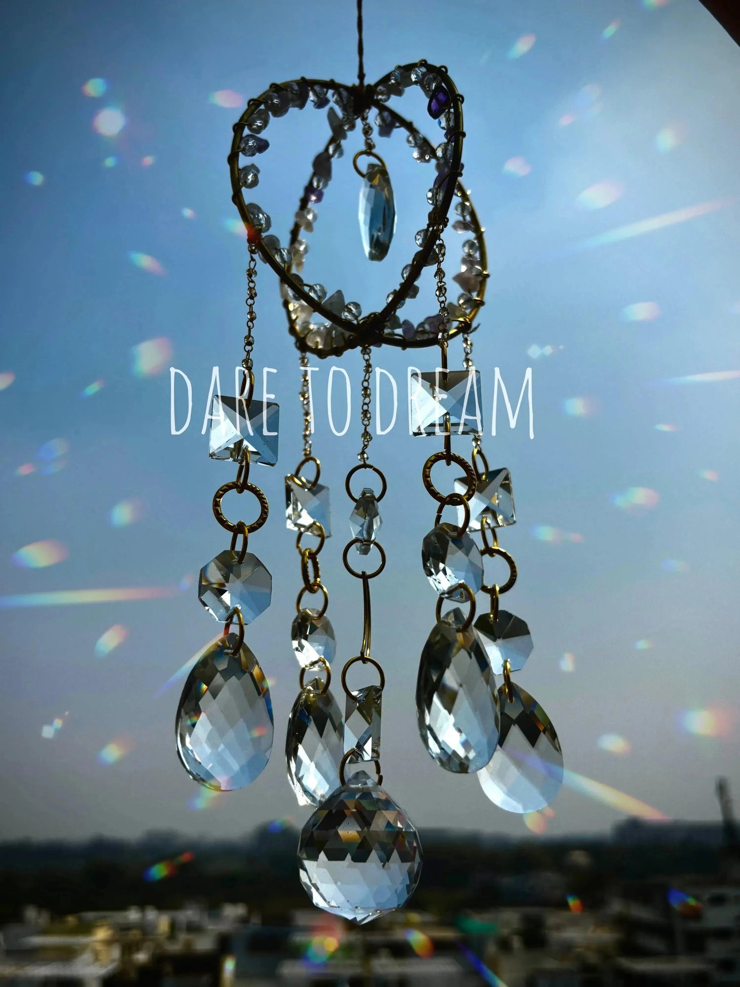 Crystal Golden Suncatcher - Dare To Dream