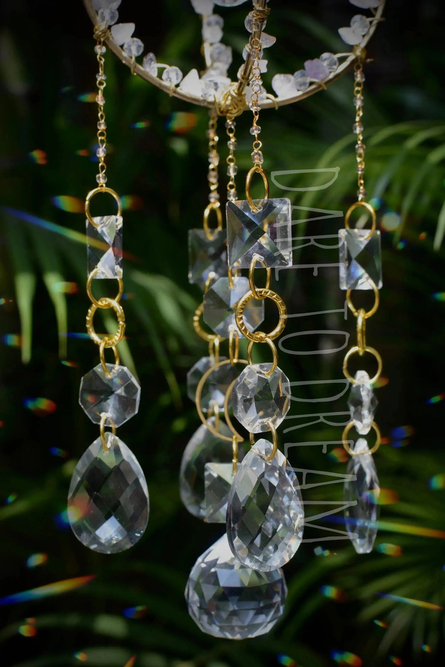 Crystal Golden Suncatcher - Dare To Dream