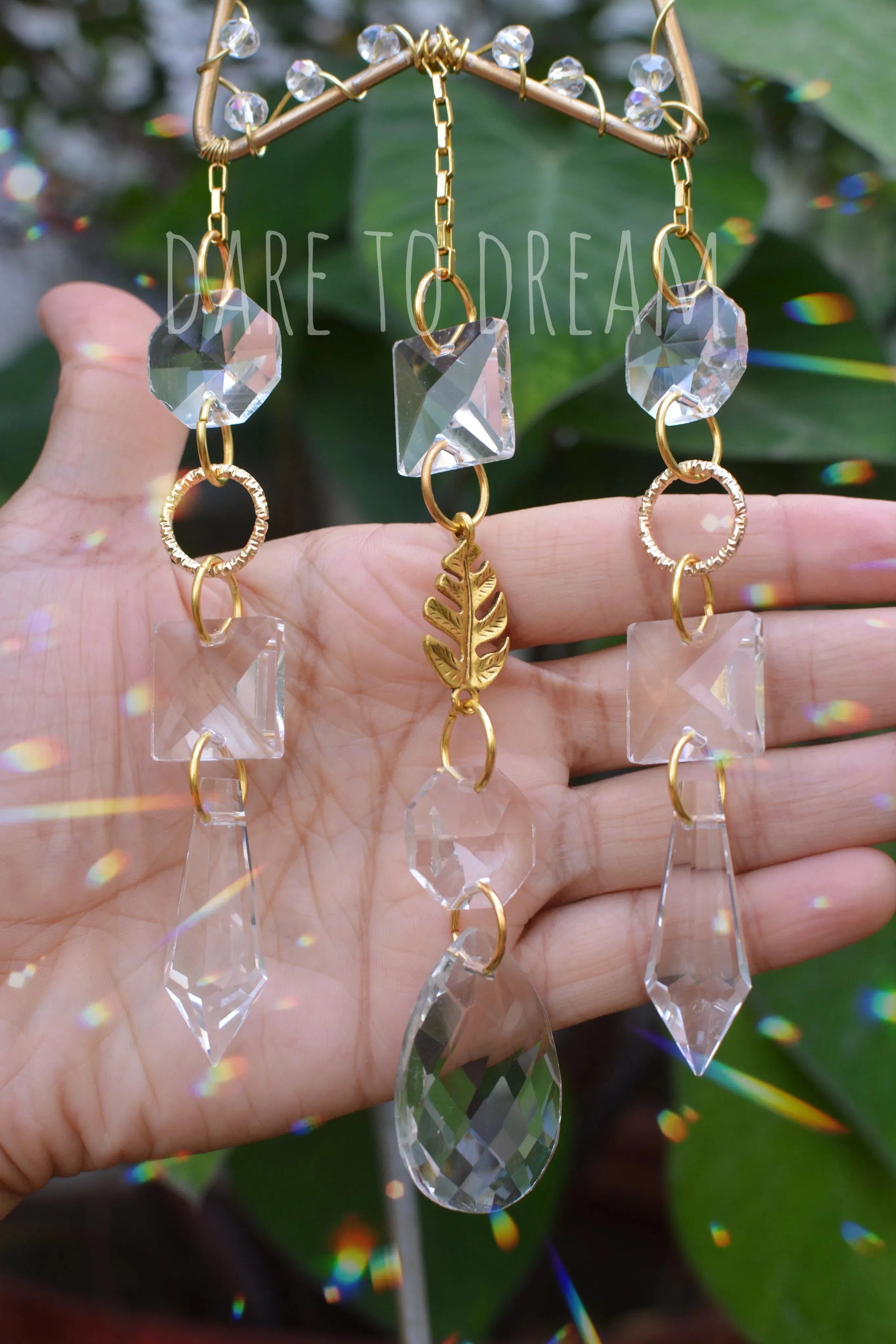 Golden Star Crystal Suncatcher - Dare To Dream