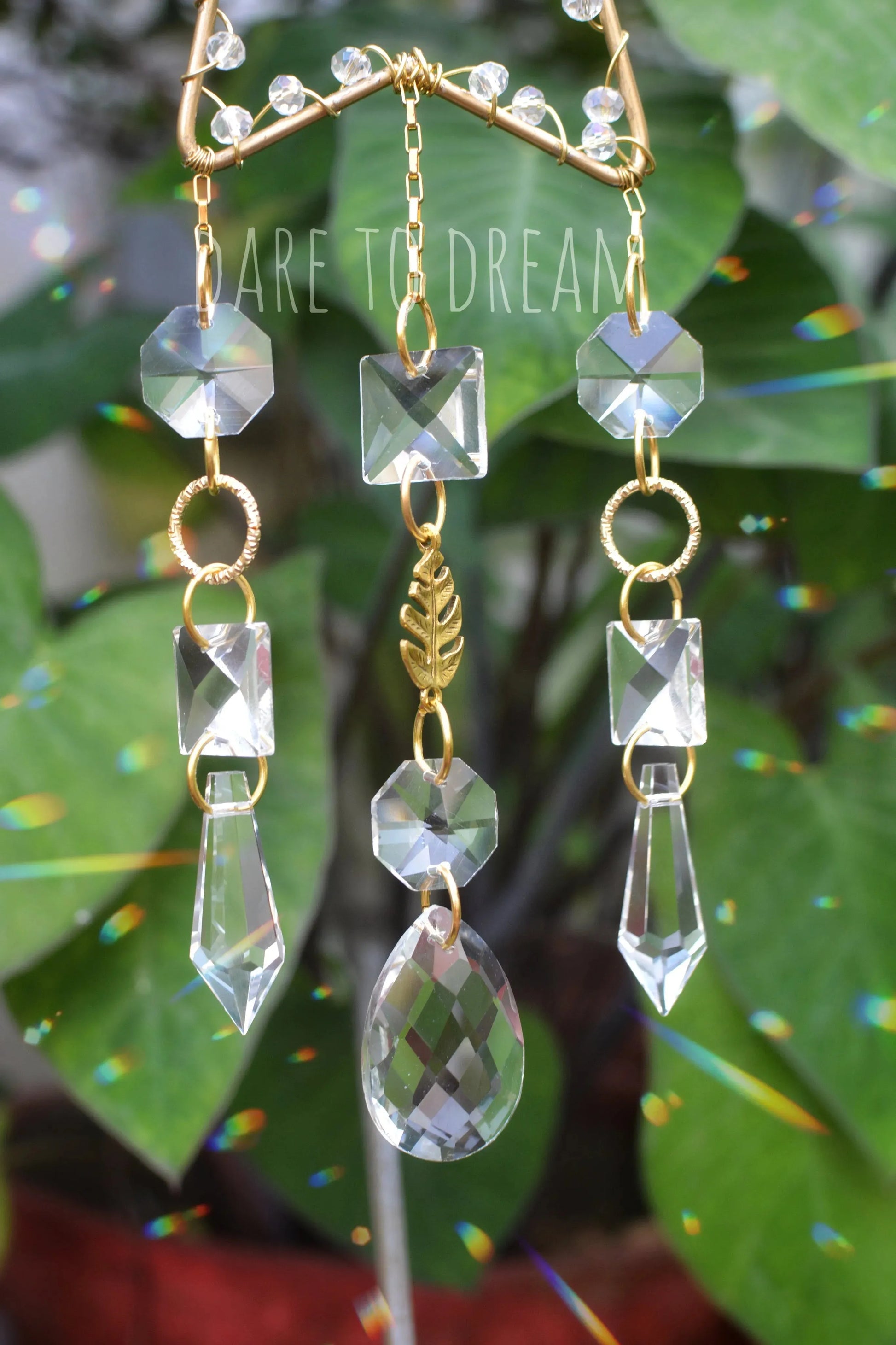 Golden Star Crystal Suncatcher - Dare To Dream