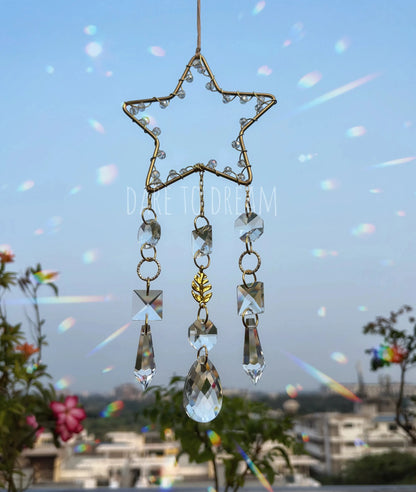 Golden Star Crystal Suncatcher - Dare To Dream