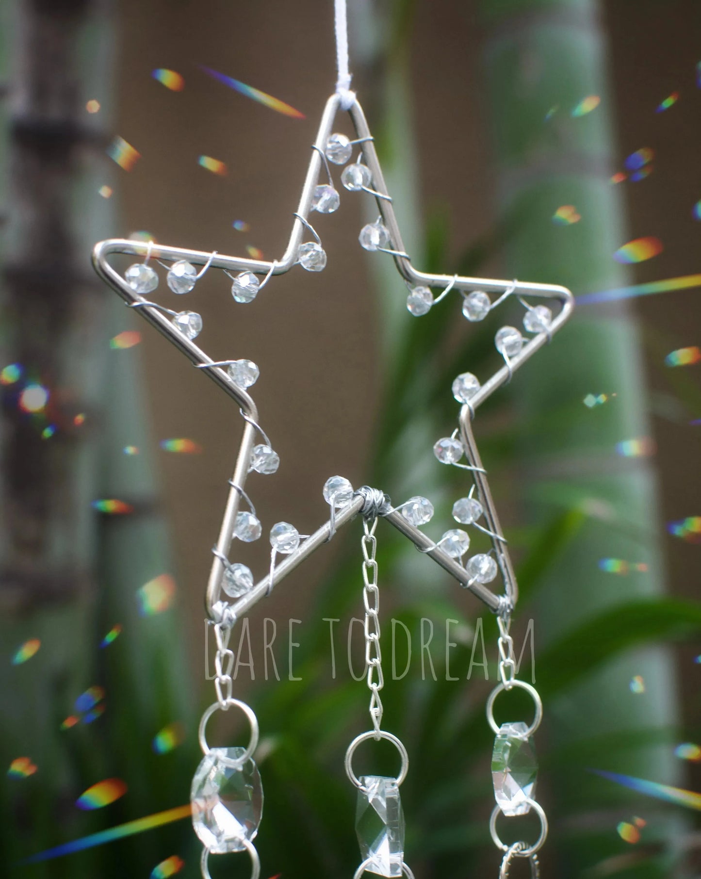 Silver Star Crystal Suncatcher - Dare To Dream