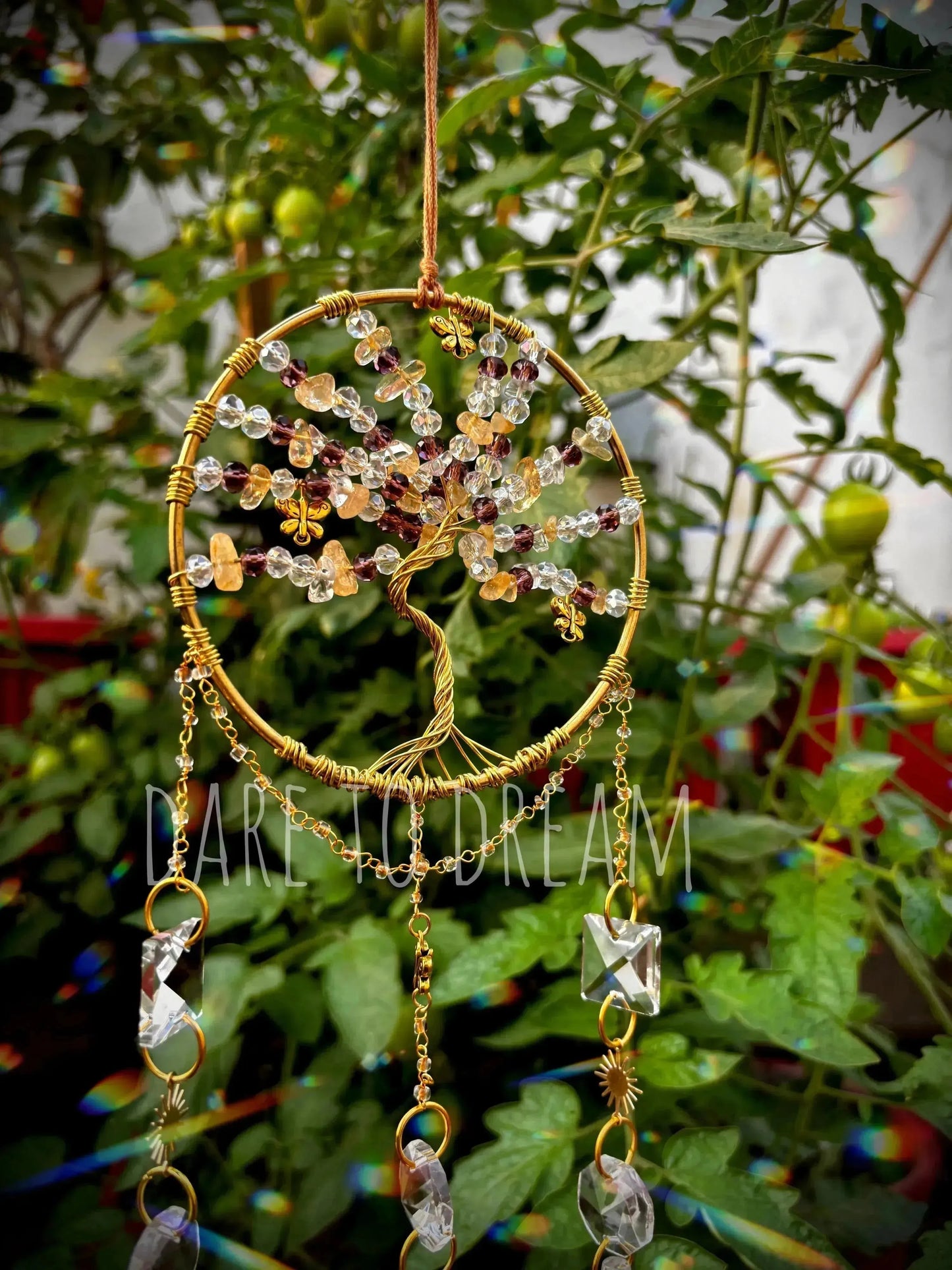 Tree of life Suncatcher - Burgundy - Dare To Dream