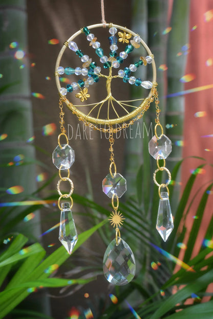 Tree of life Suncatcher - Teal ( Mini Version ) - Dare To Dream